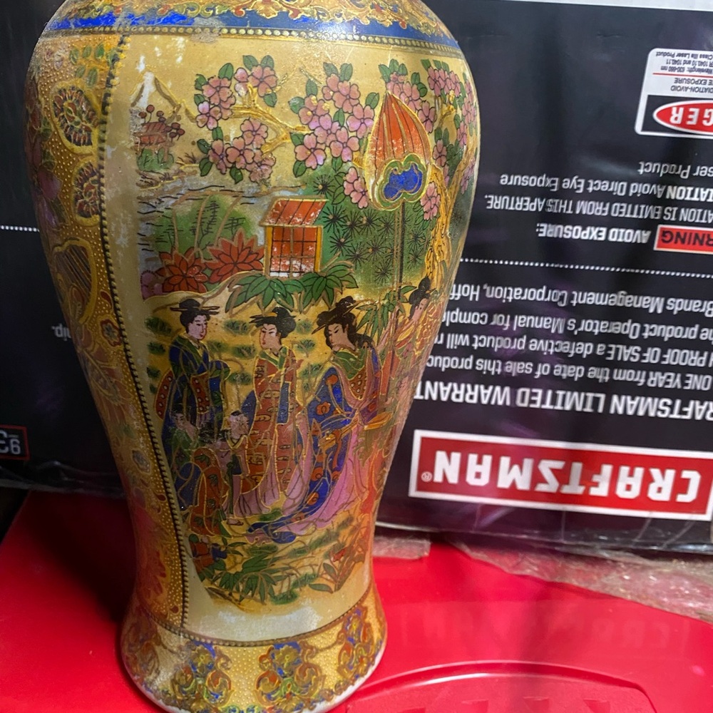 Ornate Multicolor Decorative Vase